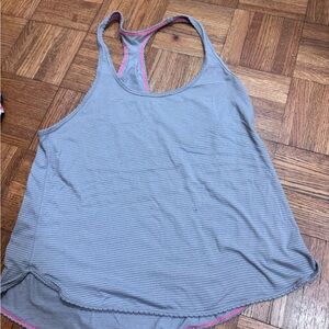 Lululemon Athletica Blue Gray Asymmetrical Tank Top